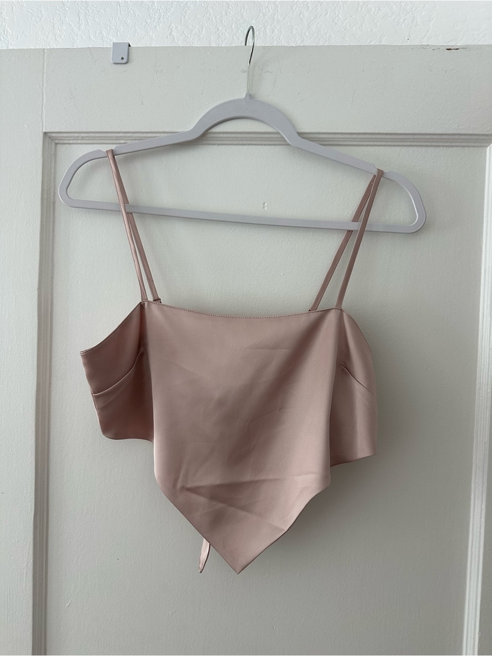 Pink Satin Crop